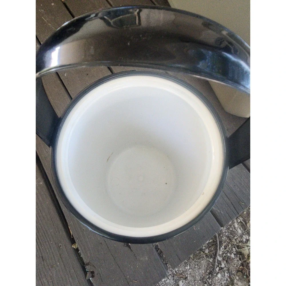 Vintage RARE Mid-century Black & Gold Celestial Horoscope Serving Ice Bucket HTF
